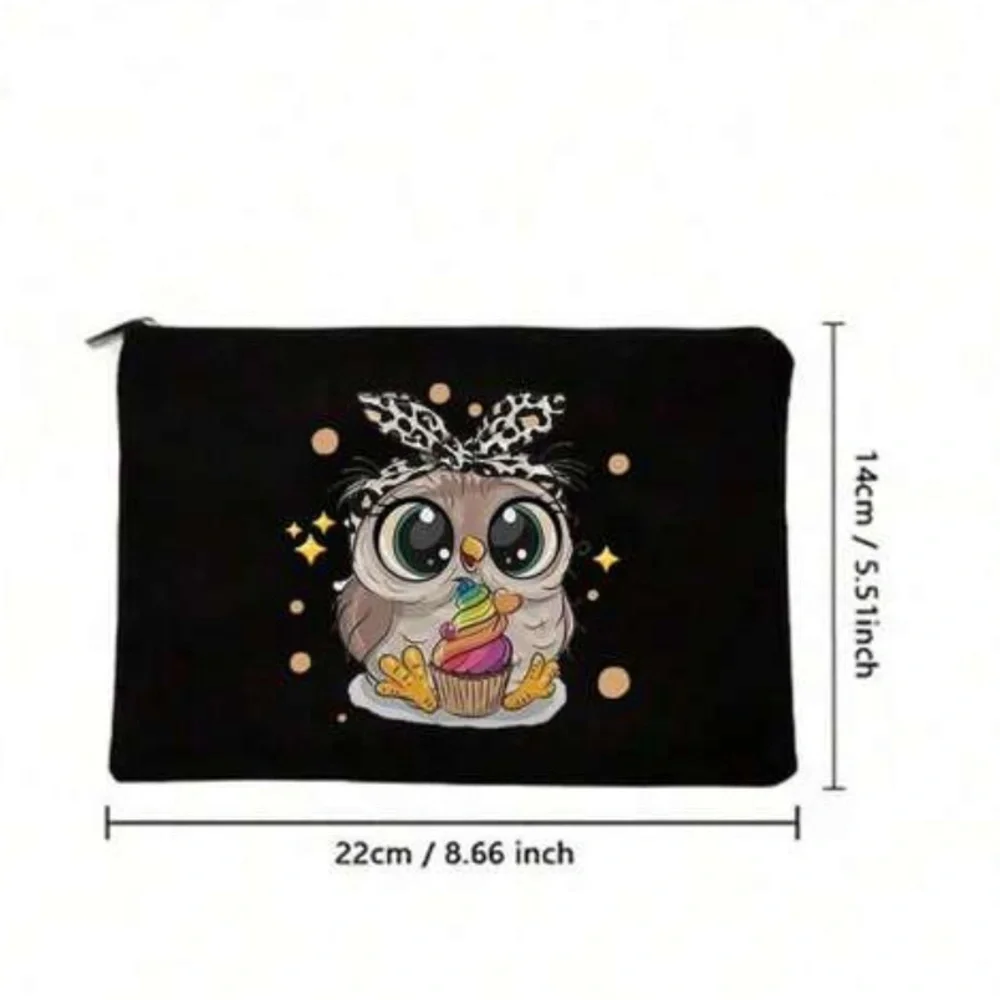 Cute Celebration Owl Makeup Bag Travel Cosmetic Bag
